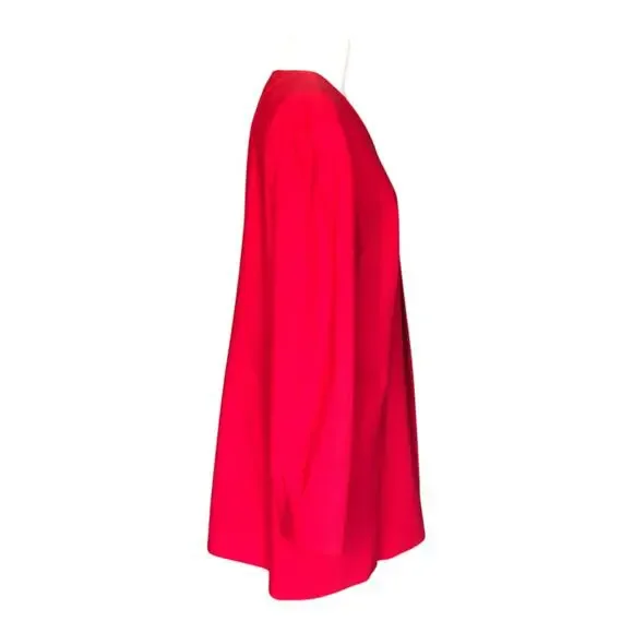 Vintage Doncaster Women’s Red Blazer Jacket 100% Wool Open Front Long Sleeve 12 - Picture 2 of 9